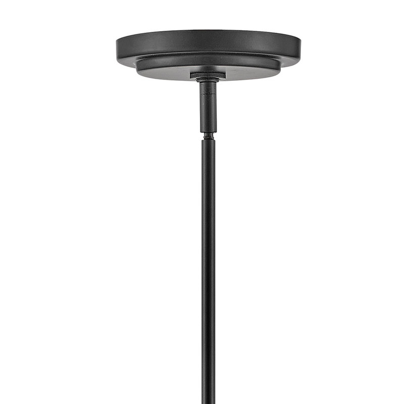 Luminaire suspendu conique à 1 lumière Evanne, Noir satiné