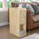 Fluted End Table Set With Drawers(set Of 2), Farmhouse Side Table With Storage