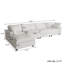 Canapé 5 pièces modulaire à accoudoirs larges avec repose-pieds-106912009