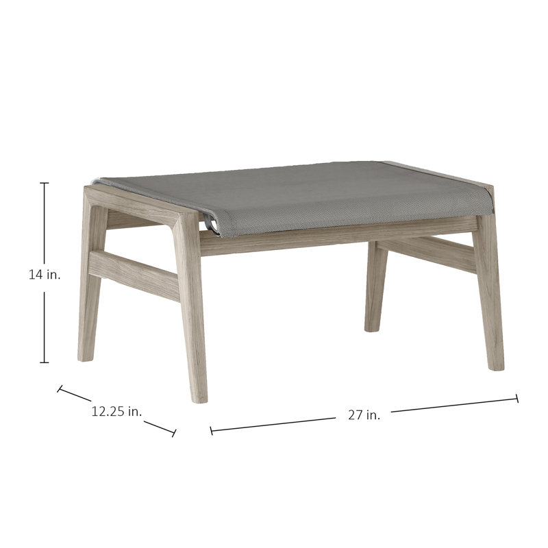 Coast Patio Ottoman, Oyster Teak
