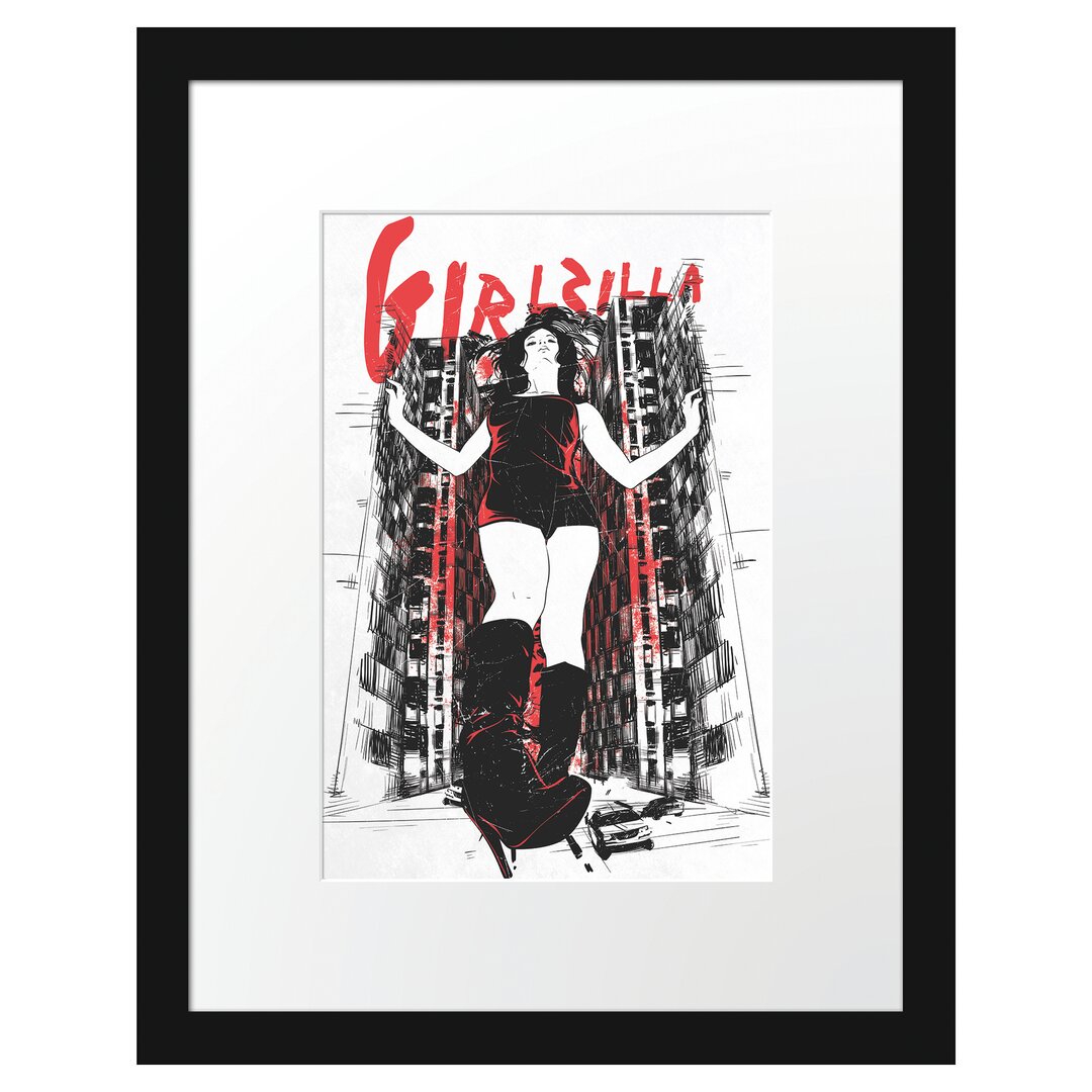 Gerahmtes Poster Girlzilla Light