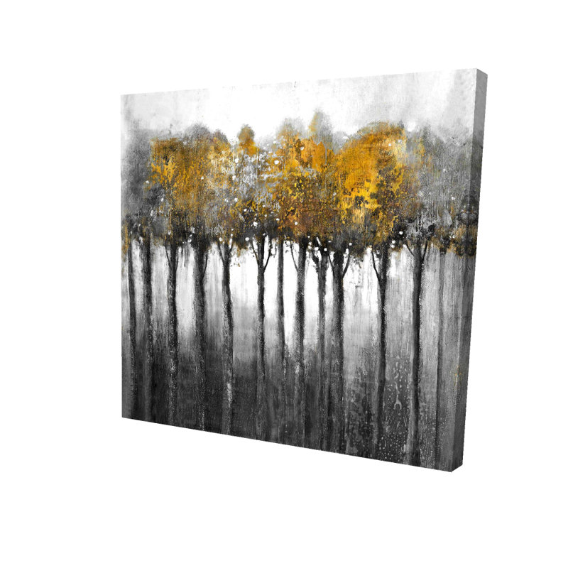 Illuminated Forest - Contemporary Trees Canvas Home Decor