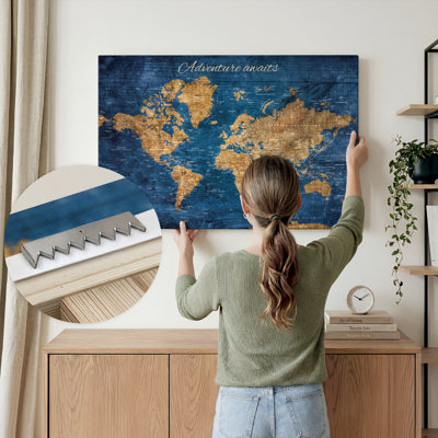 «Adventure Awaits VI Push Pin World Milstead»