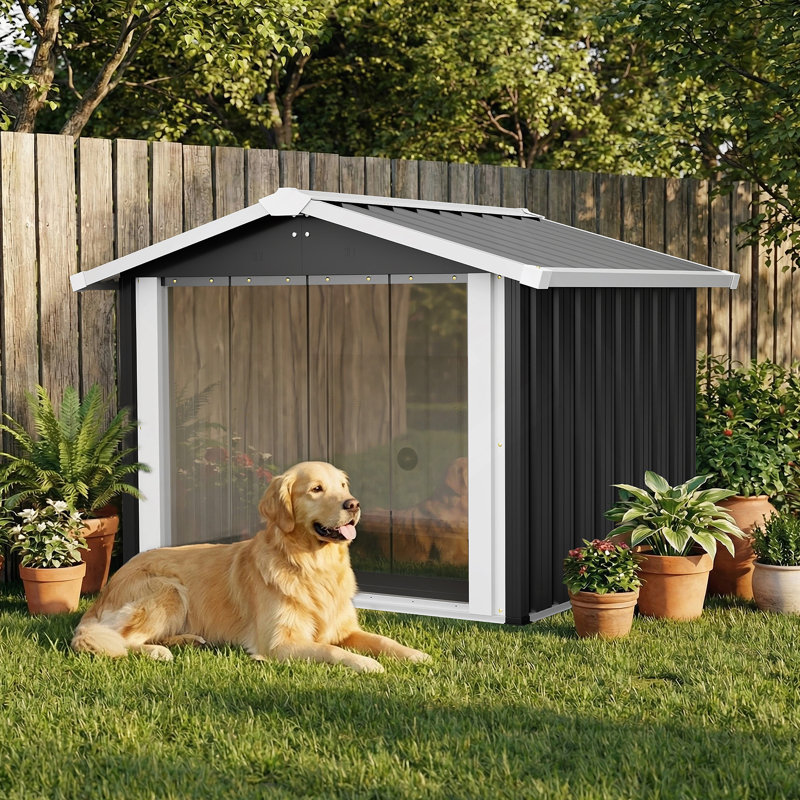 Niche et abri de rangement polyvalent en métal pour animaux d'extérieur