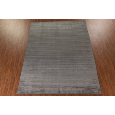 Tapis indien rayé Gabbeh 9 x 12