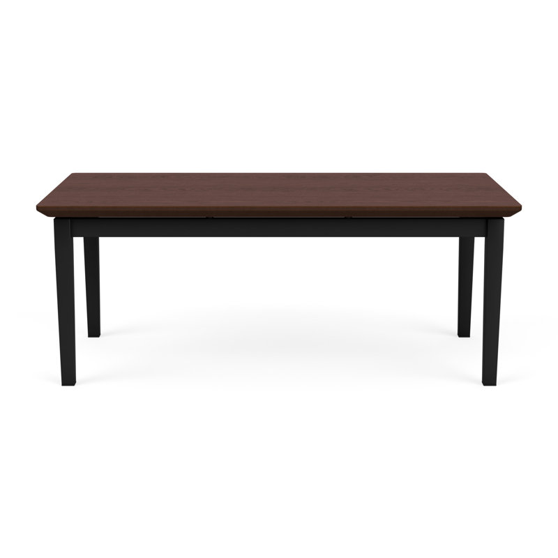 Table basse en acier Lenox, Noir, Noyer cacao