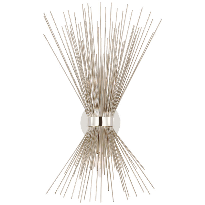 Strada 2 - Light Flush Mounted Sconce, Polished Nickel