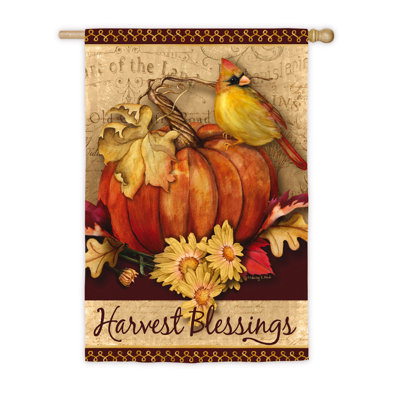 Drapeau de maison Scates Pumpkin Harvest