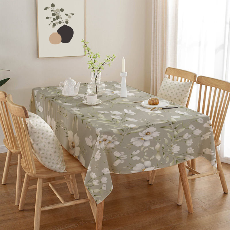 Durable Tablecloth, 50% Cotton / 50% Polyester, 55.1 x 118.1 inches | Machine Washable at 86°F, Tumble Dryer Safe, Ironable | Perfect for Dining Room, Parties & Everyday Use, Elegant Design & Easy Care