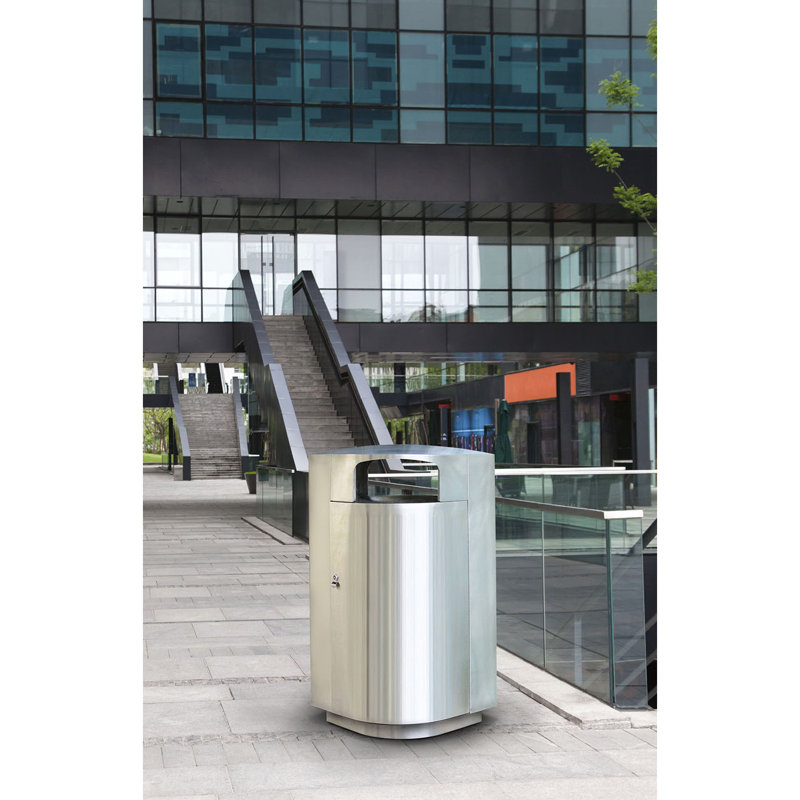Poubelle en acier inoxydable 40 gallons Leafview