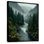 «Morning Mist In The Vancouver Mountains - Forest River Mountains, reproduction d'art sur toile, paysage vert»