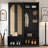 78.7"H Hall Tree with Bench and Storage Cabinet-587678593