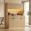 Armoire de rangement autoportante à 4 portes à texture ondulée pour la cuisine et la salle à manger-527803799-529476157-271260437