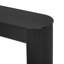Console noire cannelée pour le vestibule, rangement pour petits articles à 2 tiroirs, surface ovale, entrée courbée de style colonne avec rangement dissimulé pour les articles du quotidien, les pieds et les articles