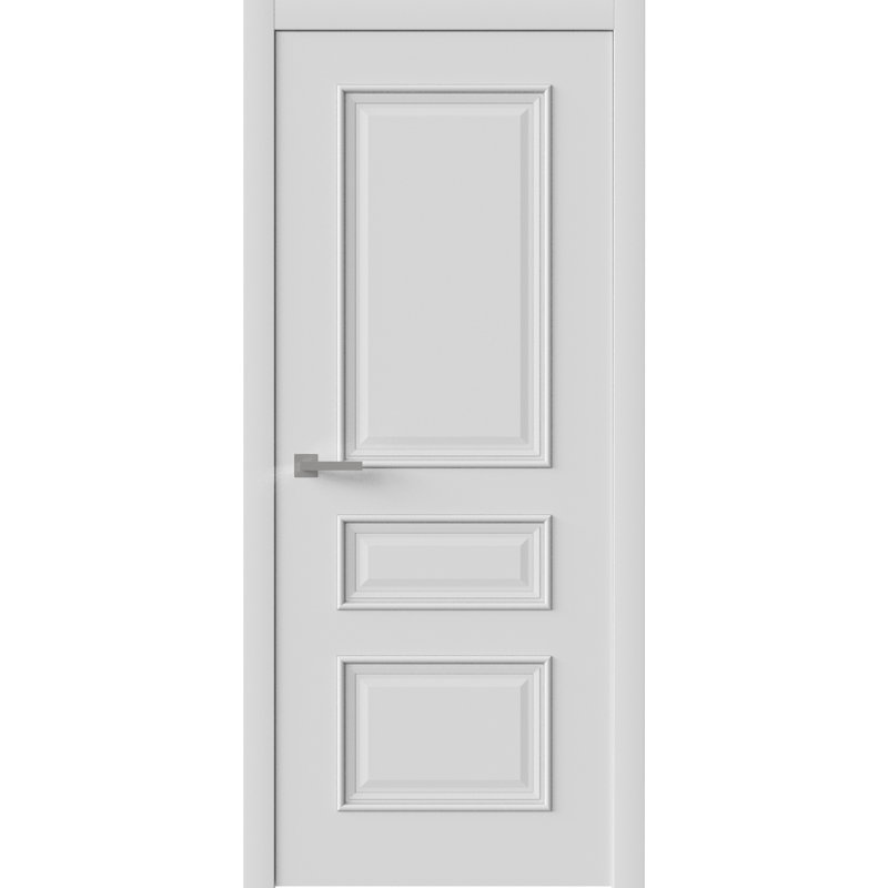 Porte intérieure | Émail blanc IM33 1833 | Poignée simple à panneau régulier | Portes de salle de bain et de chambre à coucher