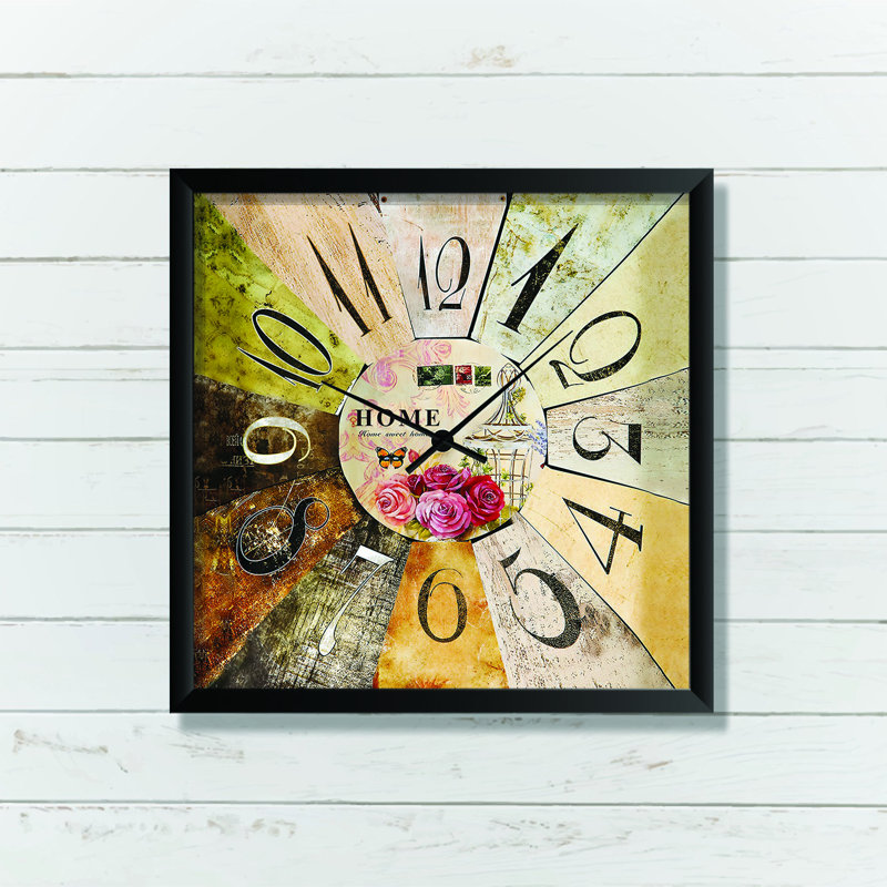Elegant Decorative Wall Clock, 17.7 x 17.7 inches | 100% MDF with 100% Polystyrene Frame, Thickness: 0.8 inches | UV Printed Design, Perfect for Home Decor & Modern Interiors, Stylish & Functional Timepiece