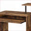 Bureaux, chêne rustique vieilli & amp; Bureau d'ordinateur noir avec plateau pour clavier et amp; Rangement | Noir + brun | Bois et métal-1362125980