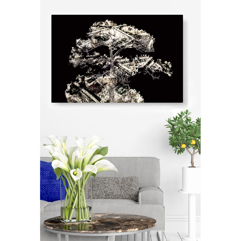 Kerriana L'arbre d'argent - Enfin! - Impression sur toile tendue, H 24 po x l 48 po x 1,5 po