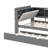 Functional Platform Bed With Pull Out Trundle Shelving Units And Storage Headboard-1077292148