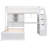 Twin Over Twin Loft Bed With Desk & Large Storage Stairs-1997054328