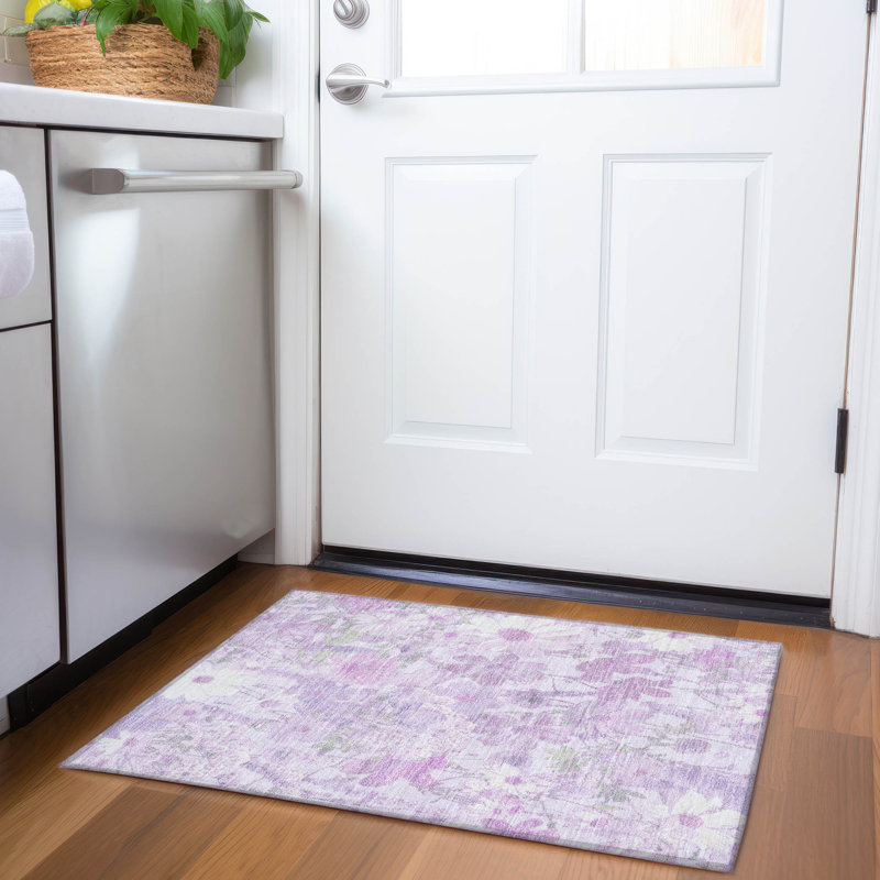 Tapis lavande intérieur / extérieur lavable à la machine Claudian ACN1509, Rectangle 1 pi 8 po x 2 pi 6 po