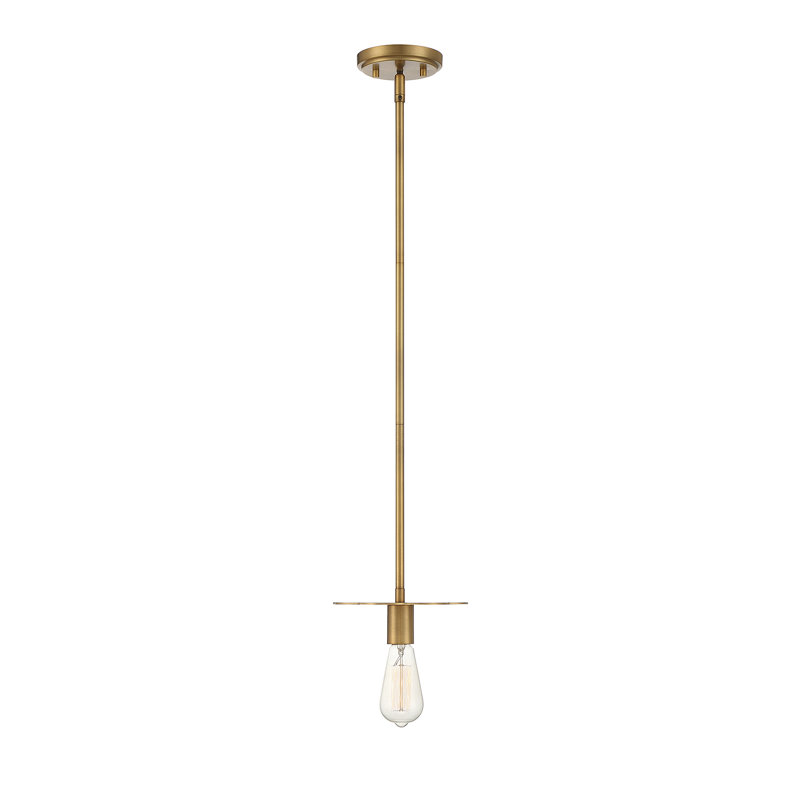 Luminaire suspendu à 1 lumière Thane, Laiton naturel