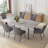 78.7''rectangular Dining Table Set, Modern Kitchen Table Set With Upholstered Dining Chair For Home, Kitchen Dining Room-561554598-561554597