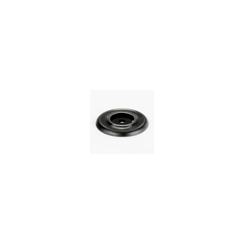 Traditional Metal Knob Backplate, Satin Nickel, 1.5'' H X 1.5'' W X 0.13'' D