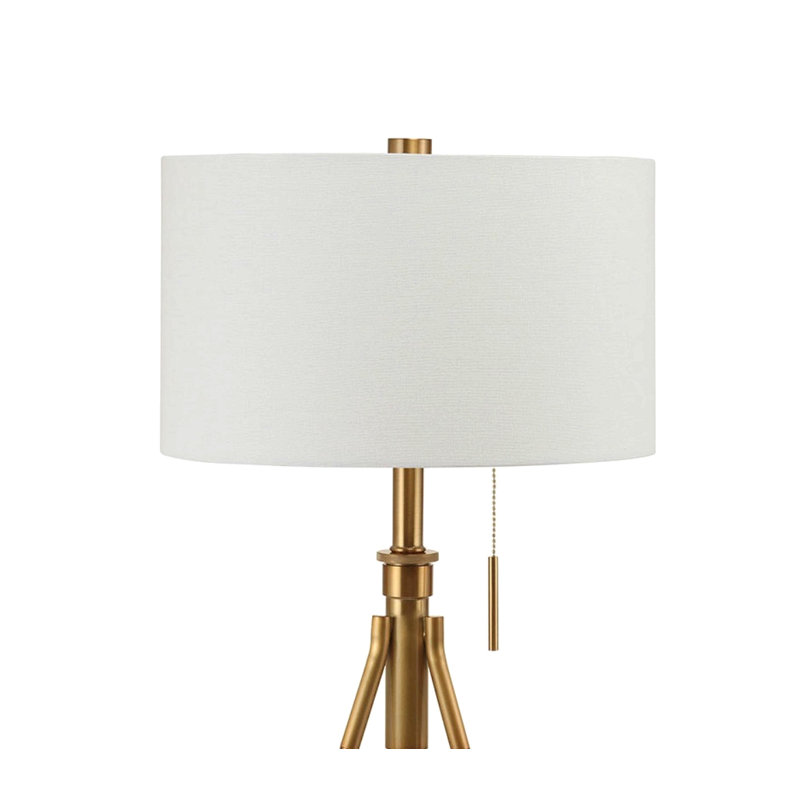 Interrupteur à poignée de lampe de plancher de style trépied 1Pc, Doré, Blanc