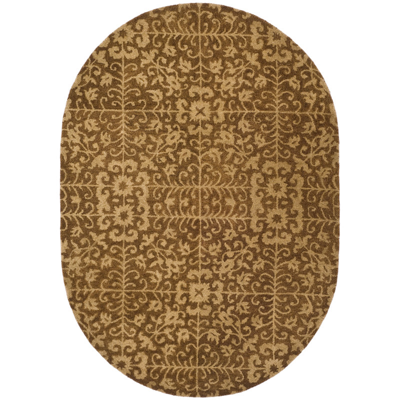 Dunbar Hand Tufted Wool Oriental Rug, Oval 4'6" X 6'6" 