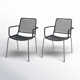 Vashon Aluminum Outdoor Stacking Dining Armchair with Cushion