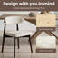 Chaises de salle à manger rembourrées en chenille de style moderne du milieu du siècle, ensemble de 4 (beige)-1165794636-1165794672