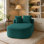 Méridienne rembourrée en velours côtelé 67 po, fauteuil à siège profond 67 po pour salon, vert