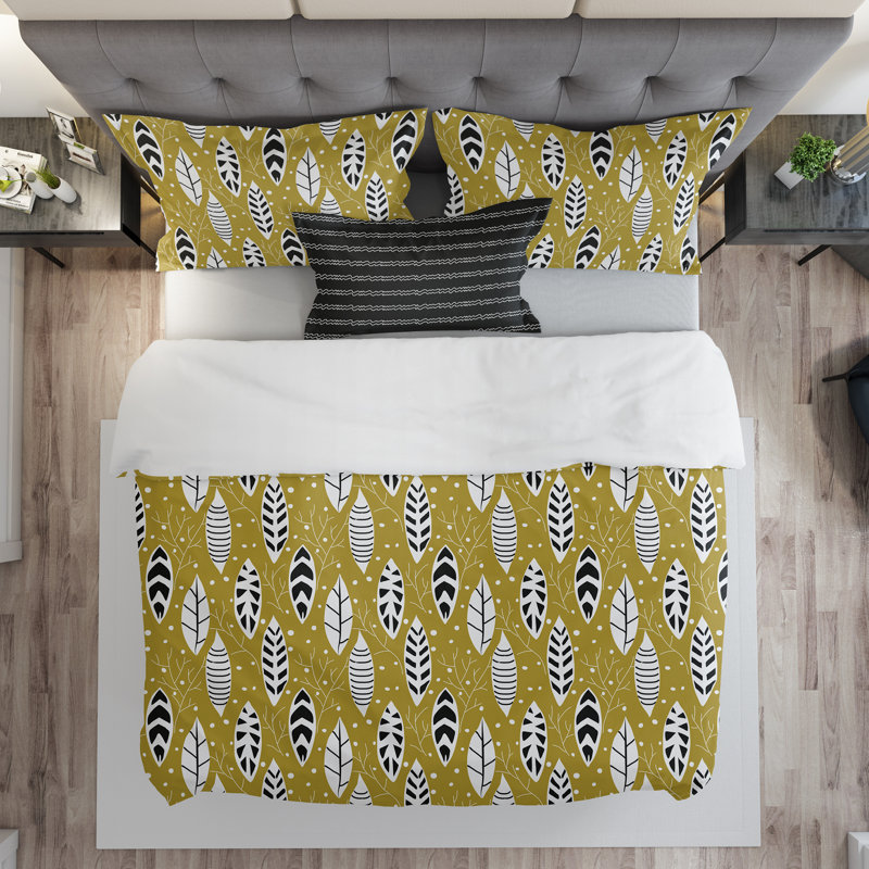 Ensemble de housse de couette Myla, Housse de couette grand-X + 2 taies décoratives +, Vert