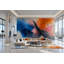 Papier peint amovible bleu et orange-49614813-49614815