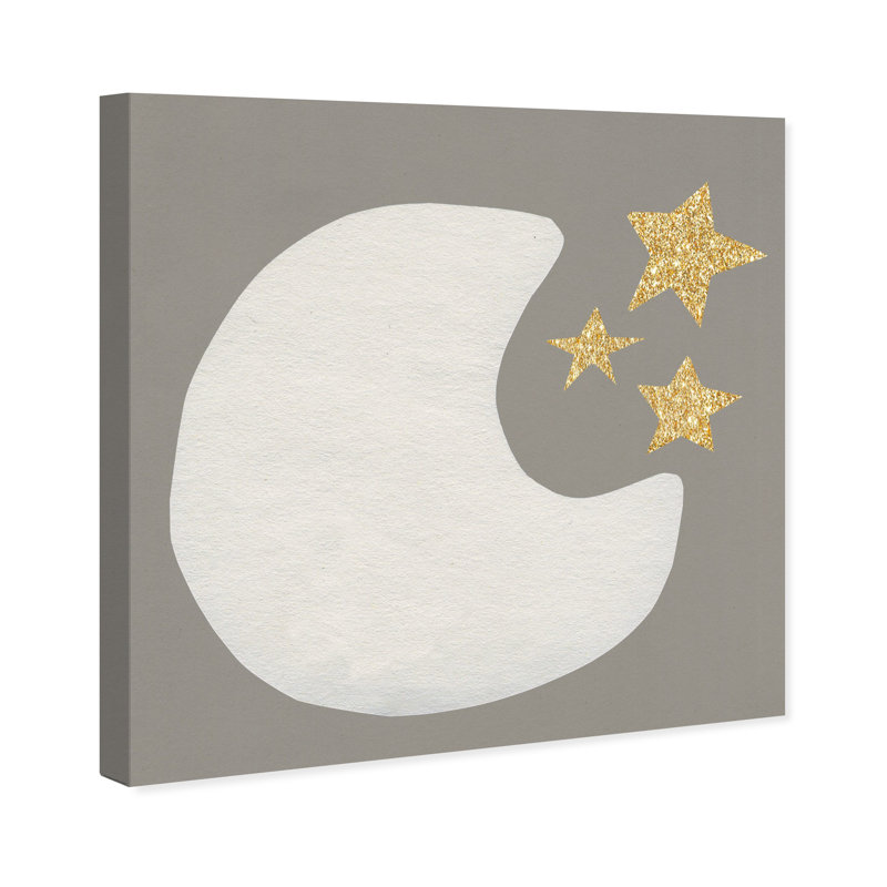 « lune et étoiles », impression encadrée, H 20 po x l 20 po x P 0,75 po, Toile tendue