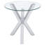 Sculptural Glass Top Coffee and End Table Set