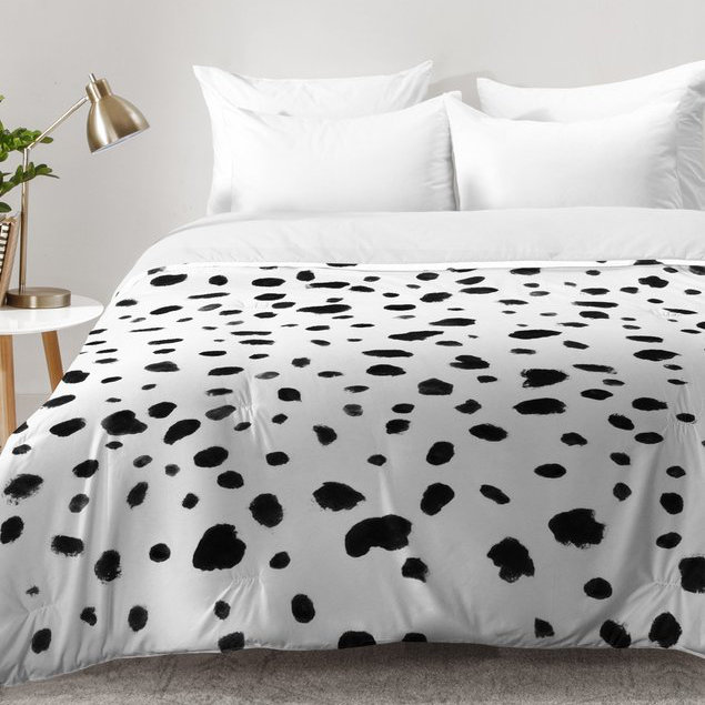 Ensemble d'édredon Dalmatian, Édredon pour lit simple TG + 1 taie décorative