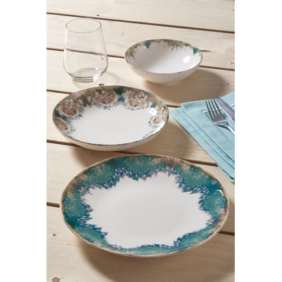 Porcelain China Dinnerware Set 24 Piece - Service for 6