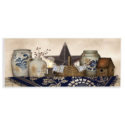 "Rustic Pottery Jars", art mural par Linda Spivey