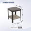 Table d'appoint en acier pour terrasse, table basse d'extérieur carrée
