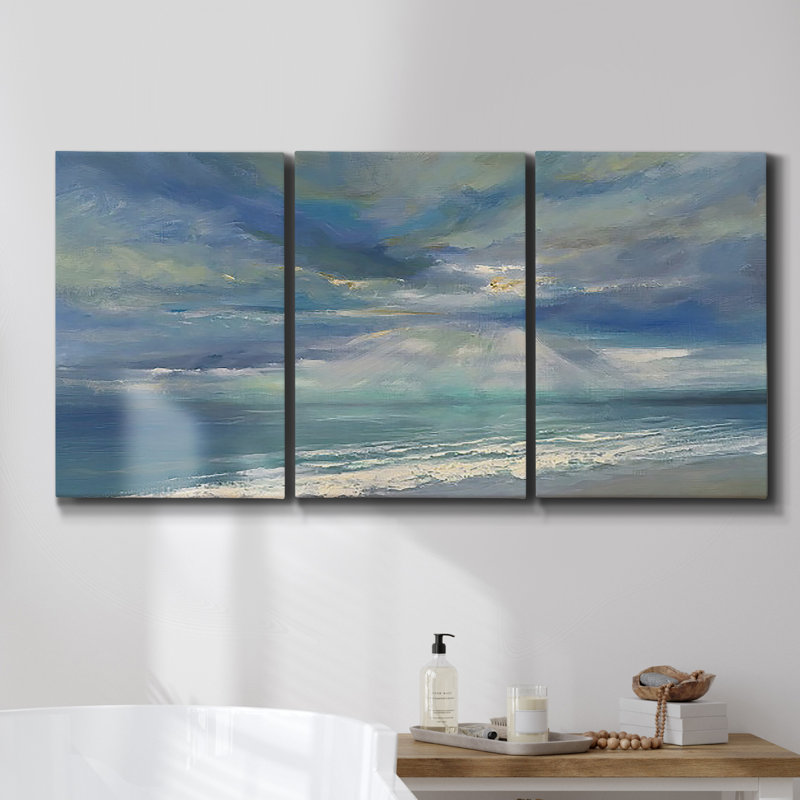 Joie De Vivre, ensemble de 3 toiles encadrées, H 36 po x l 72 po x P 2 po