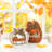 2-Piece 8"H Thanksgiving Wooden Pumpkin Table Decor