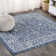 Haupt Vine and Border Textured Weave Navy/Gray Indoor/Outdoor Rug