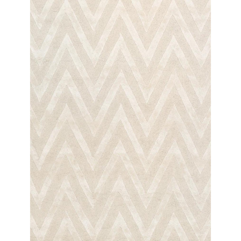 Chevron Area Rug in Ivory