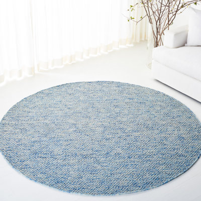 Tapis bleu en laine tissé à la main Lauren Ralph Lauren Eleanora