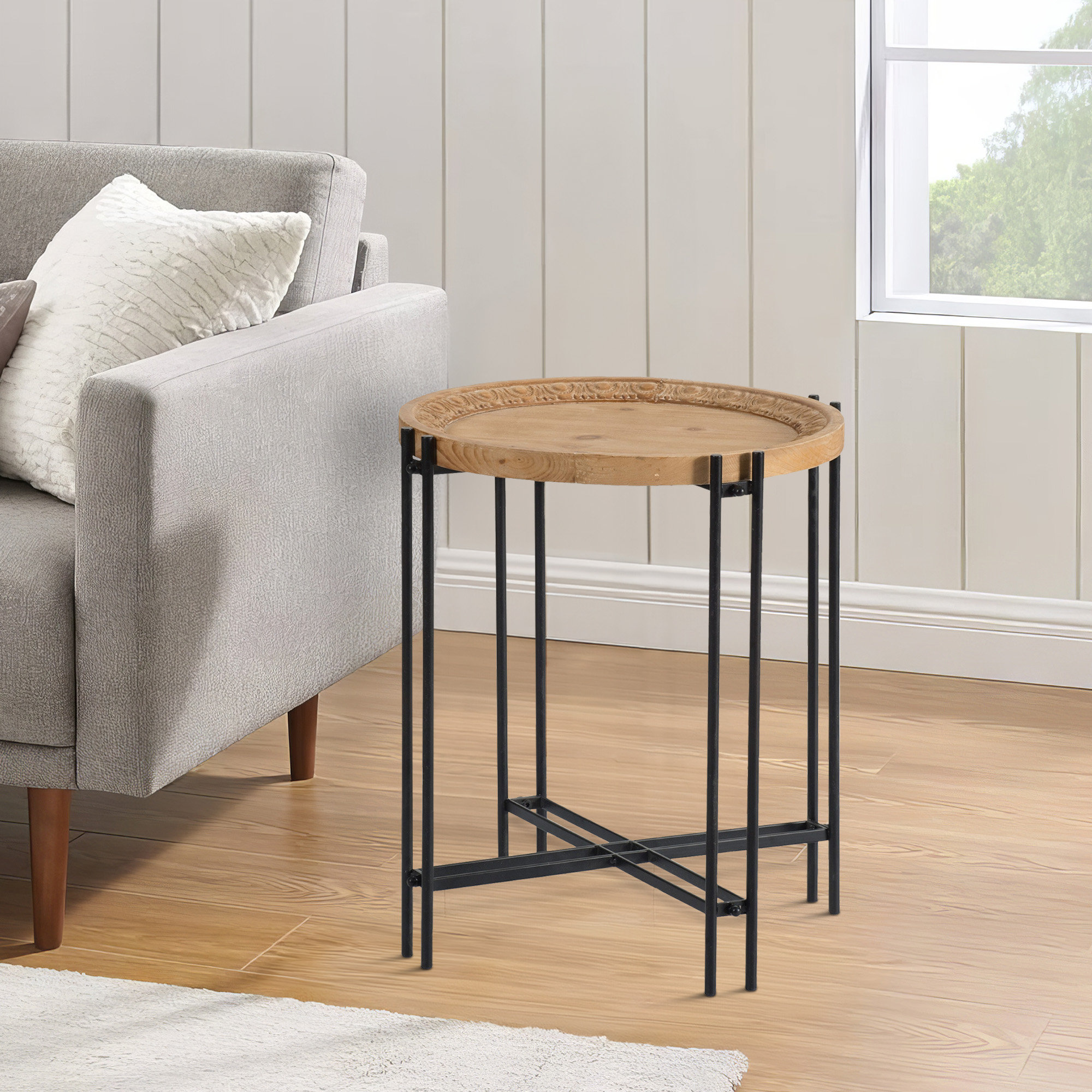 Steelside™ Estelle Tray Top End Table & Reviews | Wayfair