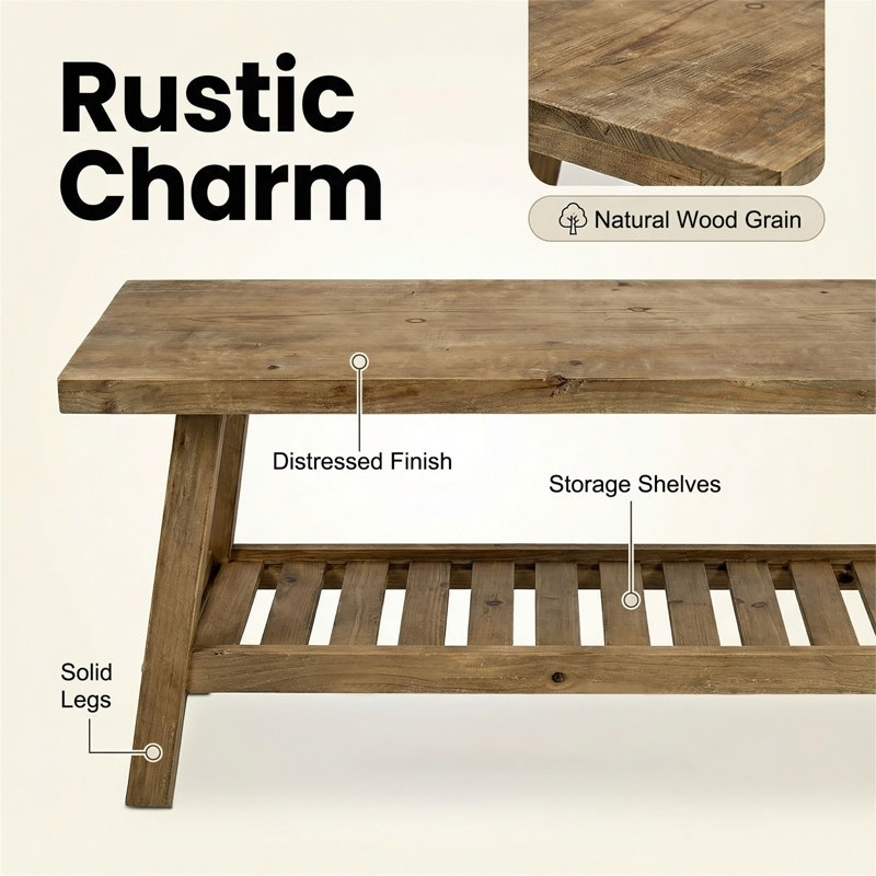 Banc en bois 43 po