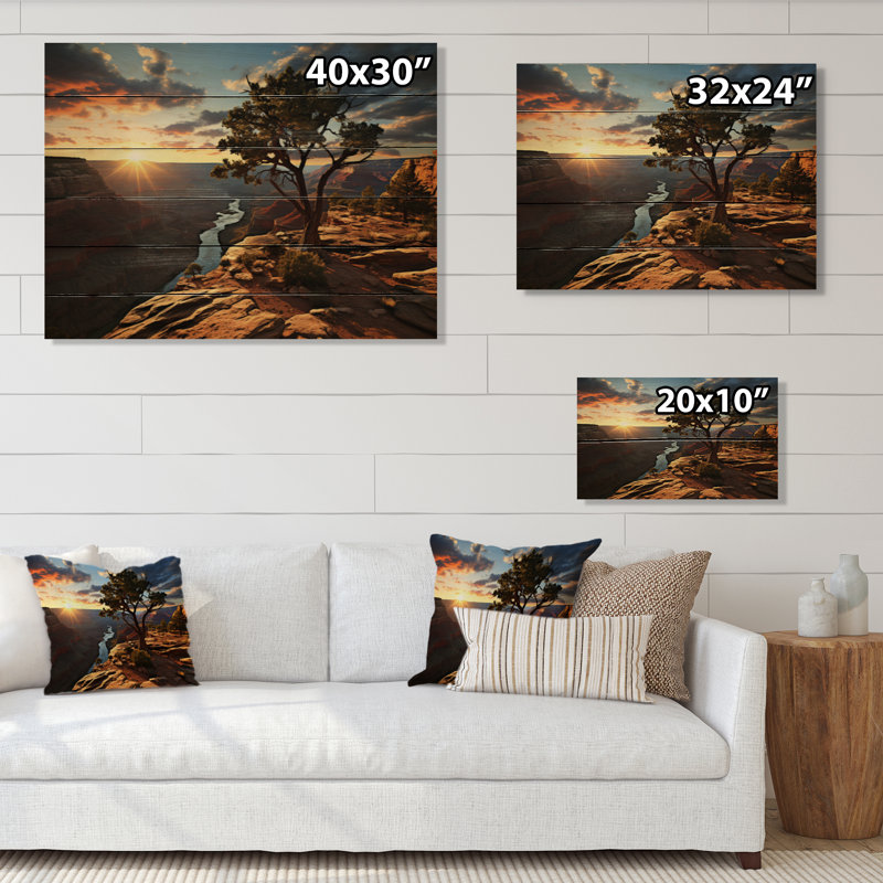 Canyon Canyon I sur bois, H 30 po x l 40 po x P 0,78 po