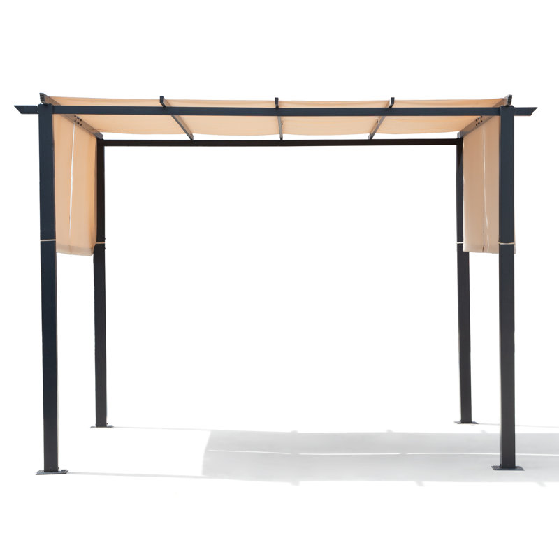 10 pi. L 10 pi. D Pergola en acier avec auvent